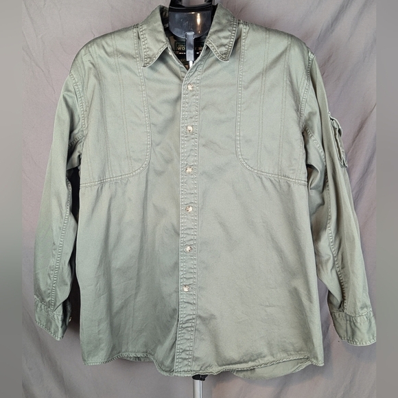 Ducks Unlimited Woolrich Large hunting shirt with padded shoulders olive green - Picture 2 of 9